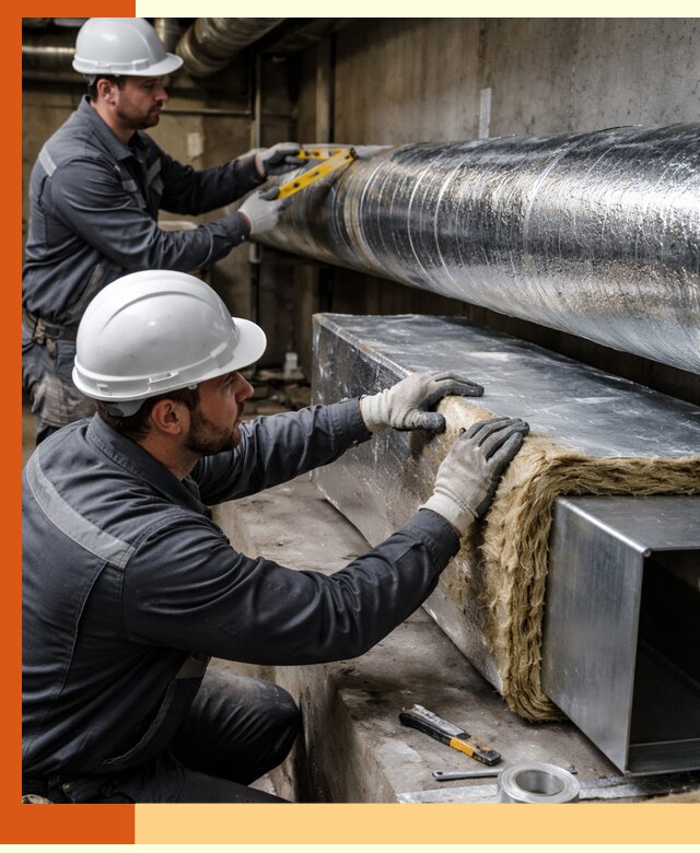 Профессиональное утепление воздуховодов и теплоизоляция в октябрьском