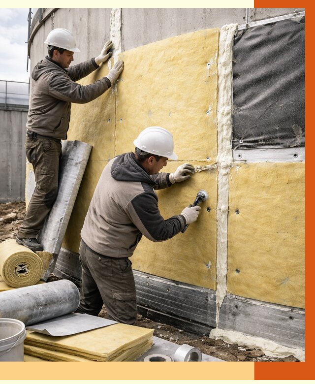 Утепление резервуара в октябрьском от 28482 руб/м2 — монтаж ППУ и комплекс под ключ | ТепломастерКтб