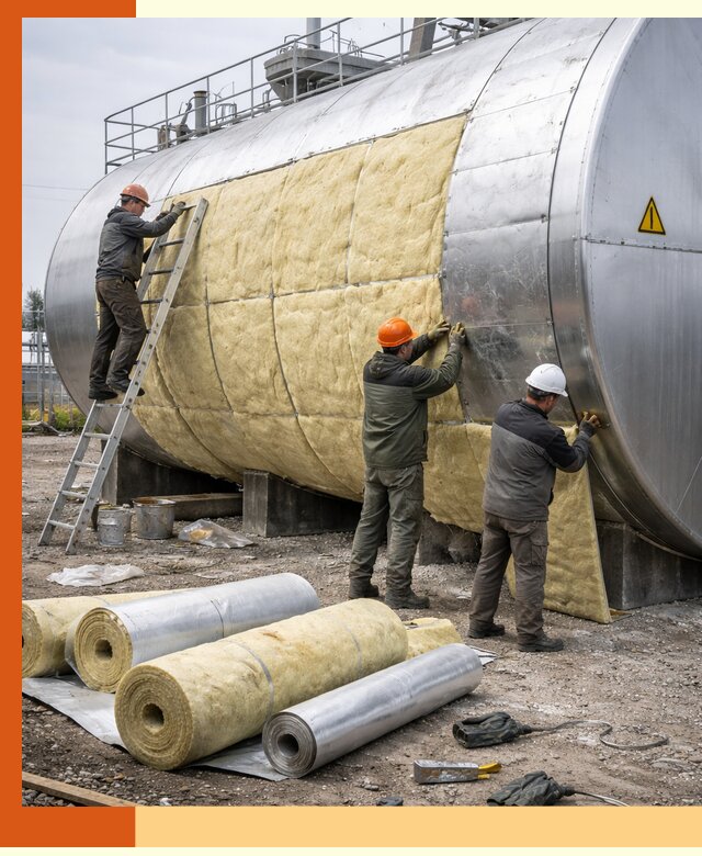 Утепление резервуаров с топливом в октябрьском надежно и экономично