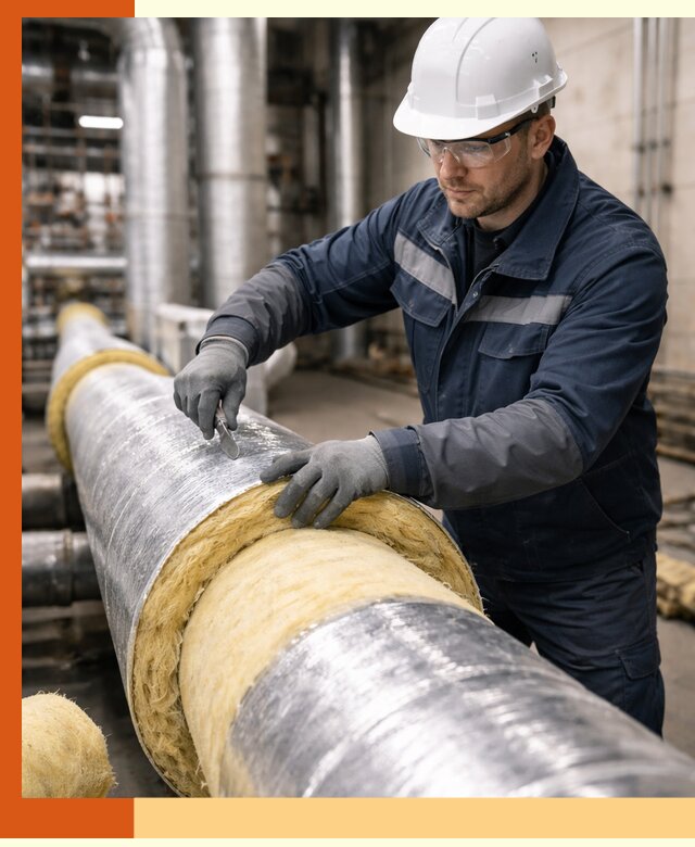 Утепление технологического оборудования и заводских установок в октябрьском