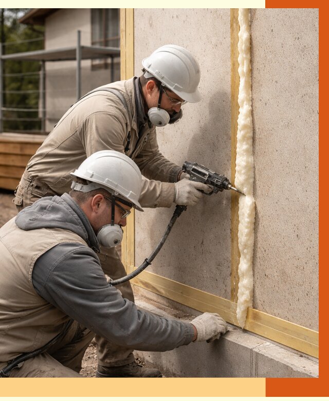 Утепление сип панелей ППУ в октябрьском от 4971 руб. под ключ | ТепломастерКтб