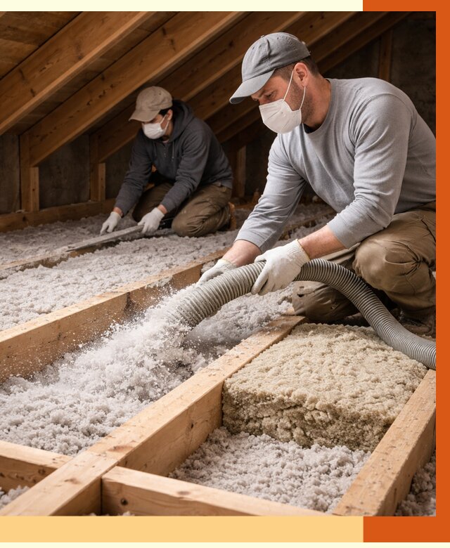 Заполнение полостей чердачного перекрытия в октябрьском от 4661 руб. | ТепломастерКтб