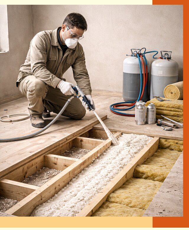 Заполнение полостей межэтажного перекрытия в октябрьском от 4350 руб. | ТепломастерКтб