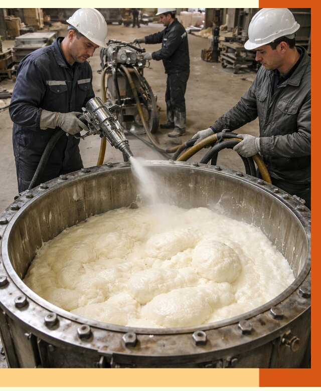 Заливка ППУ в емкости в октябрьском от 7509 руб. — утепление емкости под ключ | ТепломастерКтб