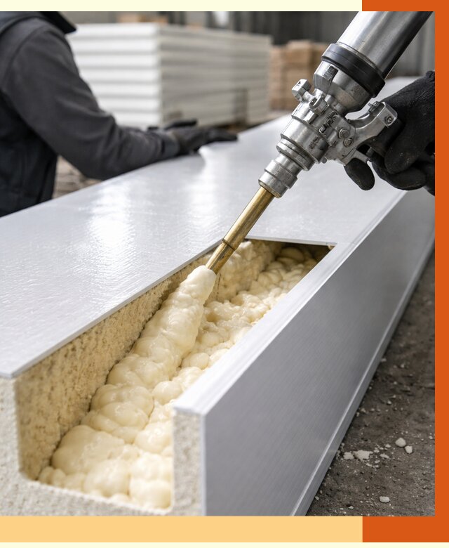 Заполнение пустот холодильных панелей в октябрьском от 7768 руб. | ТепломастерКтб