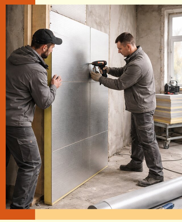 Утепление PIR панелями домов и зданий в октябрьском