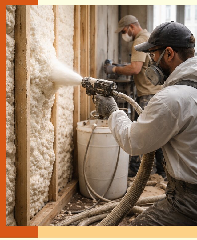 Утепление пеноизолом жилых и коммерческих объектов в октябрьском