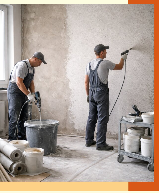 Утепление стен жидкой теплоизоляцией в октябрьском от 4350 руб/м² | ТепломастерКтб