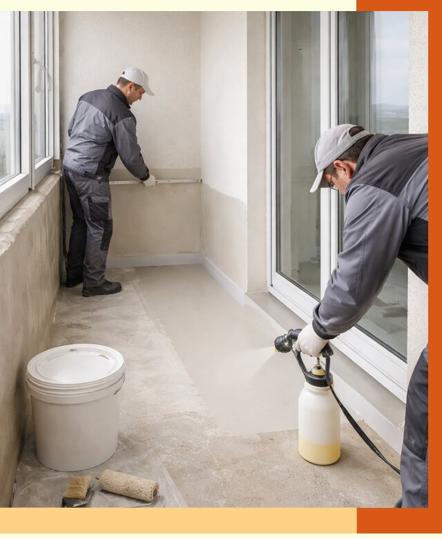 Утепление балкона жидкой теплоизоляцией в октябрьском от 5955 руб./м2 | ТепломастерКтб