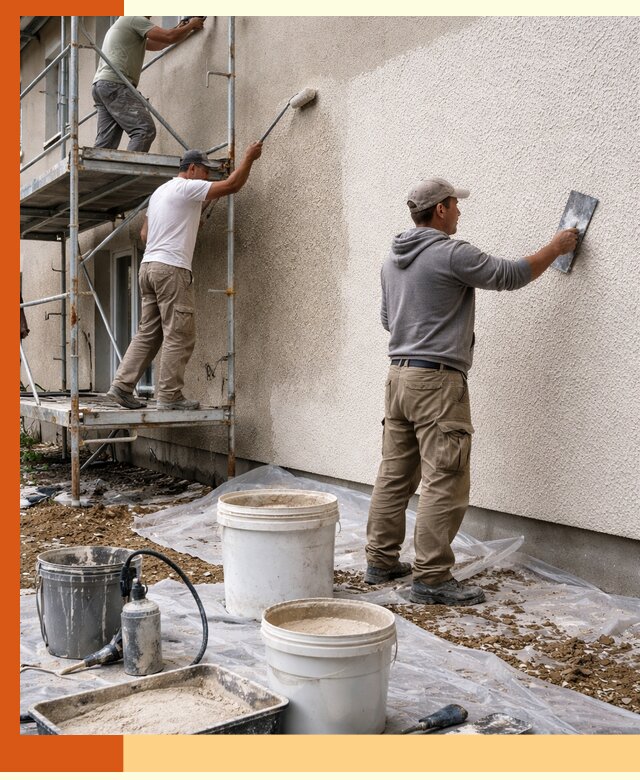 Утепление фасада жидкой пробкой в октябрьском