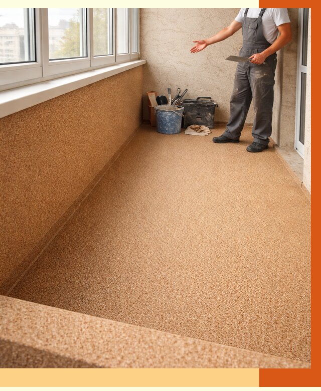 Утепление балкона жидкой пробкой в октябрьском от 3780 руб/м² под ключ | ТепломастерКтб