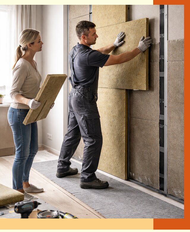 Профессиональная шумоизоляция квартиры в октябрьском от 7768 руб. за м2 | ТепломастерКтб