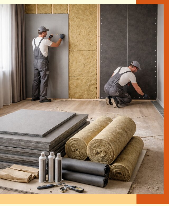 Шумоизоляция дома в октябрьском от 4661 руб/м2 — комплексная звукоизоляция под ключ | ТепломастерКтб