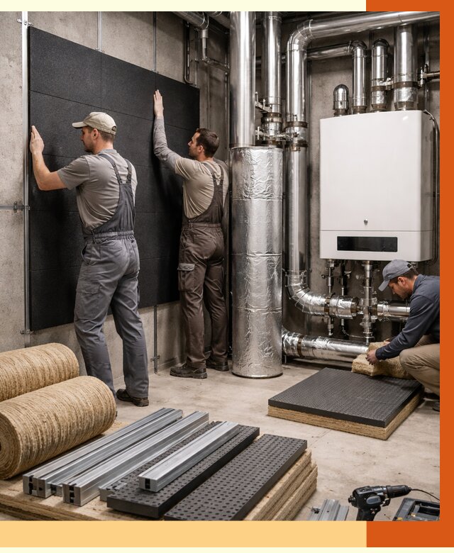 Шумоизоляция котельной в октябрьском от 6732 руб. под ключ | Профессиональная звукоизоляция — ТепломастерКтб