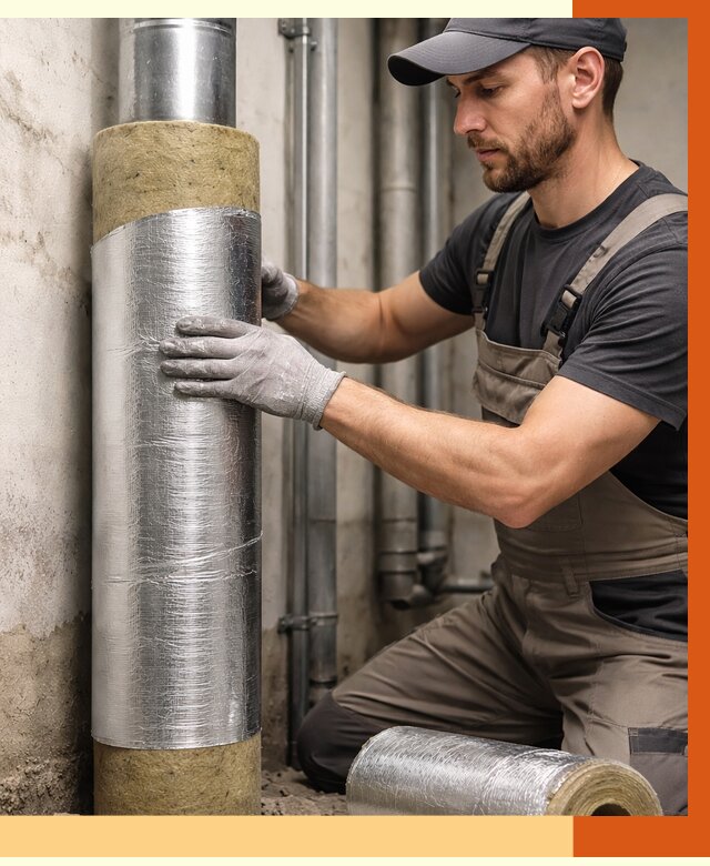 Шумоизоляция труб в октябрьском от 1243 руб. — шумоподавление и звукоизоляция труб | ТепломастерКтб