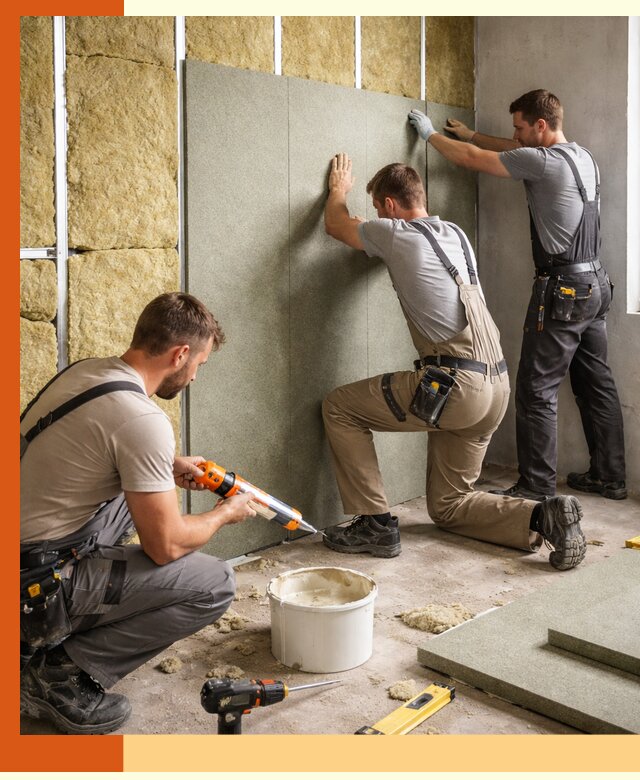 Профессиональная шумоизоляция стен в октябрьском для квартир и домов