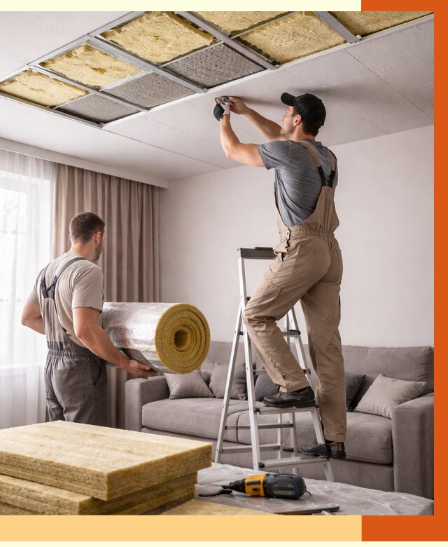 Шумоизоляция потолка в октябрьском от 2330 руб. под ключ | Профессионально — ТепломастерКтб