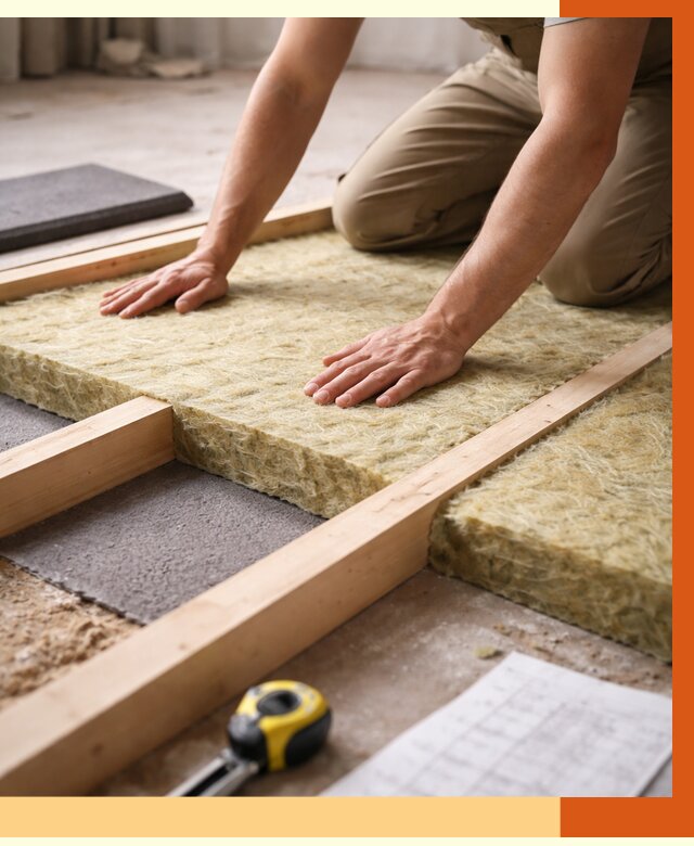 Шумоизоляция пола в октябрьском от 1295 руб./м² — профессиональная звукоизоляция | ТепломастерКтб