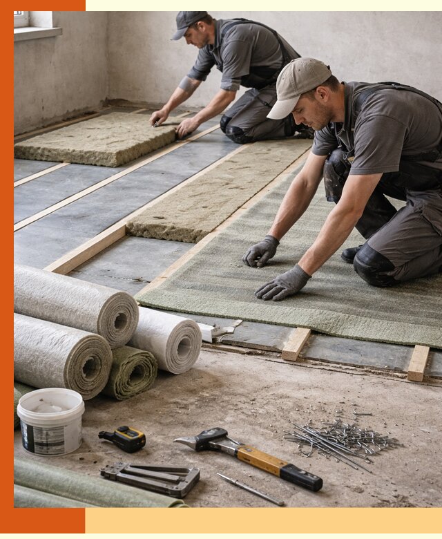 Шумоизоляция пола в октябрьском — профессиональная звукоизоляция помещений