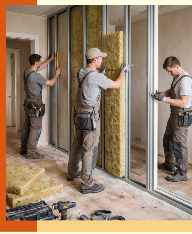 Шумоизоляция межкомнатных перегородок в октябрьском эффективно и надёжно