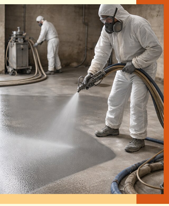 Гидроизоляция полимочевиной в октябрьском от 8803 руб/м² — напыление полимерной гидроизоляции | ТепломастерКтб