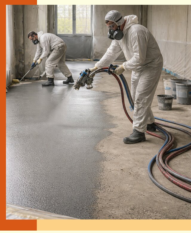 Гидроизоляция полимочевиной полов и конструкций в октябрьском