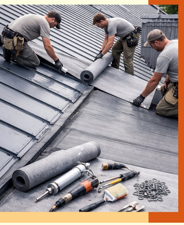 Гидроизоляция металлической кровли полимочевиной в октябрьском от 8803 руб. | ТепломастерКтб