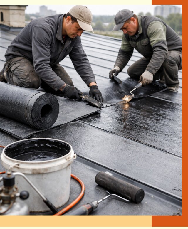 Гидроизоляция фальцевой кровли в октябрьском от 7768 руб. под ключ | ТепломастерКтб