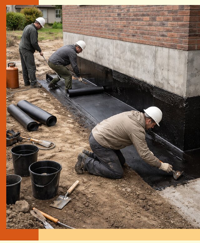 Гидроизоляция фундамента в октябрьском: надежная защита строений