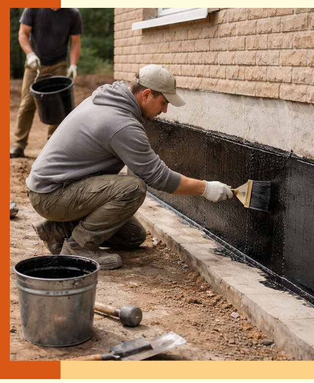 Гидроизоляция цоколя домов и зданий в октябрьском эффективными методами