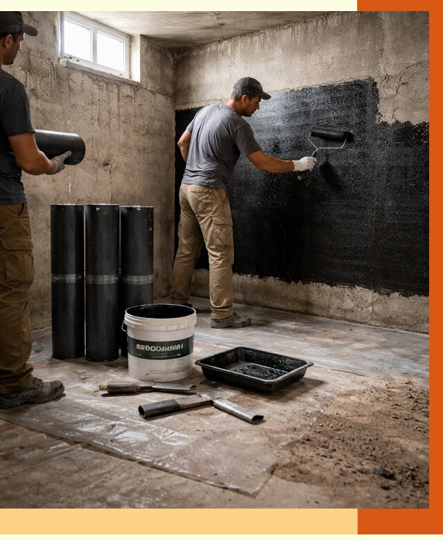 Гидроизоляция подвала в октябрьском от 3625 руб. под ключ | Профессионально — ТепломастерКтб