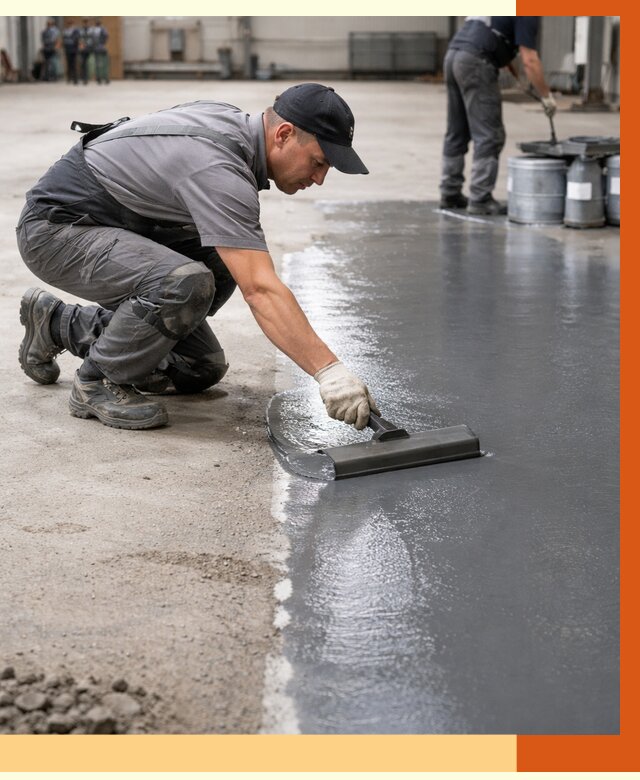 Гидроизоляция промышленного пола в октябрьском от 1243 руб./м2 — ТепломастерКтб специалисты под ключ