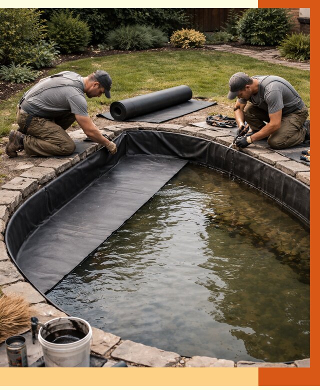 Гидроизоляция пруда в октябрьском от 15536 руб. под ключ | ТепломастерКтб профессионально