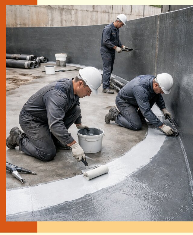 Гидроизоляция резервуара для топлива в октябрьском