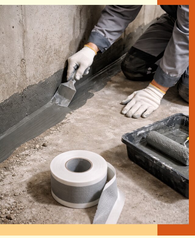 Гидроизоляция швов и герметизация стыков в октябрьском от 1295 руб. | ТепломастерКтб