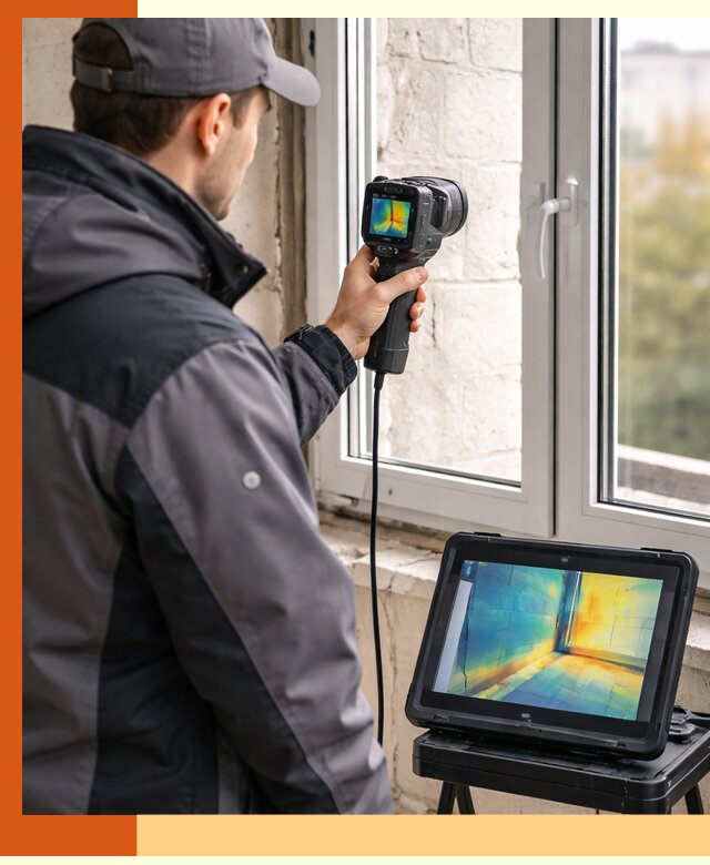 Тепловизионное обследование дома в октябрьском для выявления утечек тепла