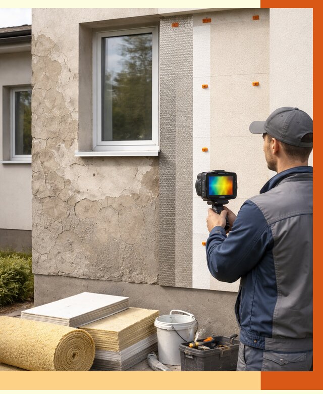 Тепловизионное обследование фасада в октябрьском от 4661 руб. под ключ | ТепломастерКтб