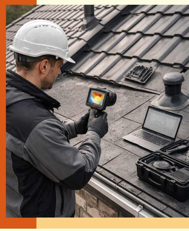 Тепловизионное обследование кровли в октябрьском для выявления дефектов
