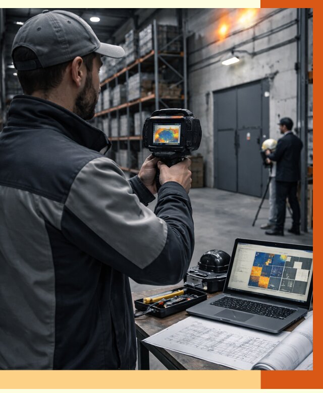 Тепловизионное обследование склада в октябрьском от 6732 руб. | ТепломастерКтб