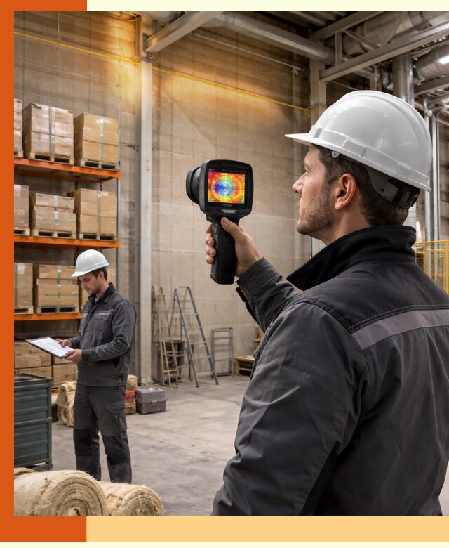 Тепловизионное обследование склада и выявление утечек в октябрьском