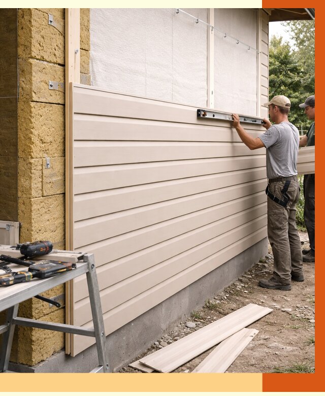 Монтаж сайдинга после утепления в октябрьском от 1916 руб. — обшивка и облицовка | ТепломастерКтб